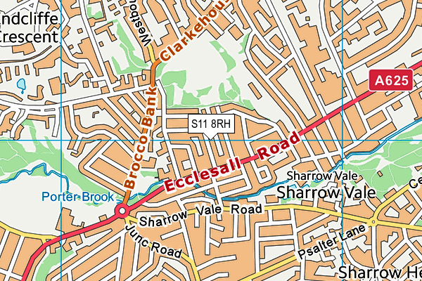 S11 8RH map - OS VectorMap District (Ordnance Survey) S11 8RH map - OS VectorMap District (Ordnance Survey)