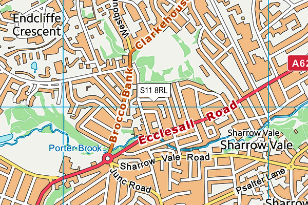 S11 8RL map - OS VectorMap District (Ordnance Survey)