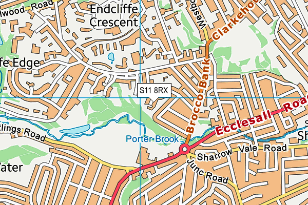 S11 8RX map - OS VectorMap District (Ordnance Survey)