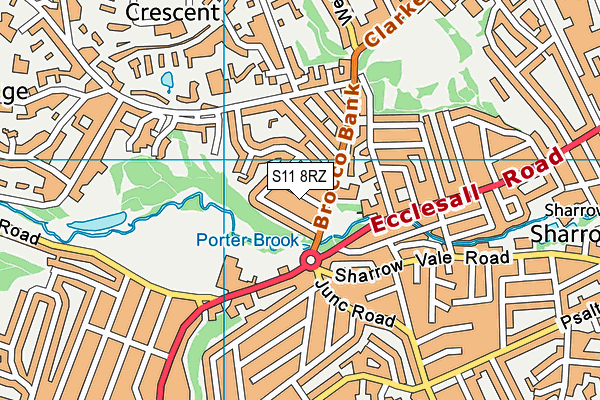 S11 8RZ map - OS VectorMap District (Ordnance Survey) S11 8RZ map - OS VectorMap District (Ordnance Survey)