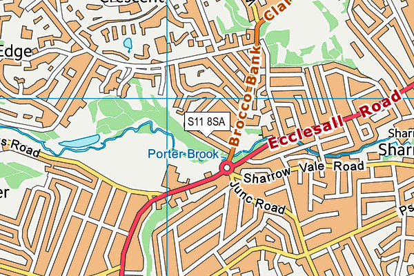 S11 8SA map - OS VectorMap District (Ordnance Survey) S11 8SA map - OS VectorMap District (Ordnance Survey)