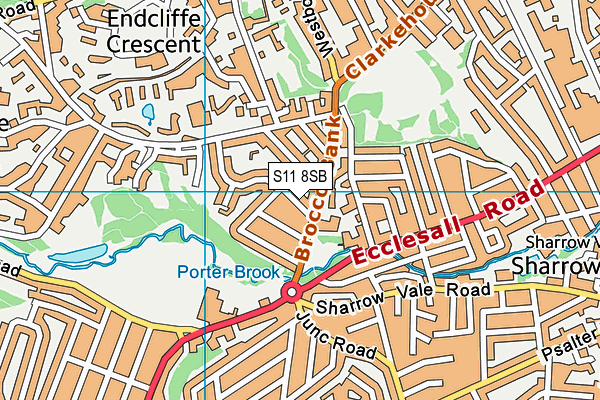 S11 8SB map - OS VectorMap District (Ordnance Survey) S11 8SB map - OS VectorMap District (Ordnance Survey)
