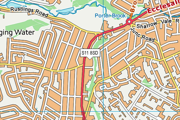 S11 8SD map - OS VectorMap District (Ordnance Survey) S11 8SD map - OS VectorMap District (Ordnance Survey)