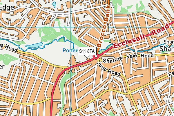 S11 8TA map - OS VectorMap District (Ordnance Survey) S11 8TA map - OS VectorMap District (Ordnance Survey)