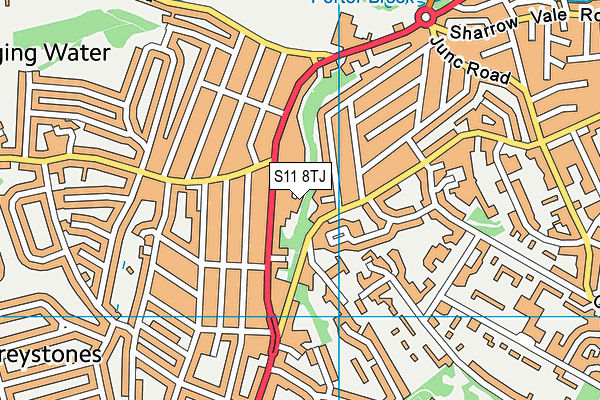 S11 8TJ map - OS VectorMap District (Ordnance Survey) S11 8TJ map - OS VectorMap District (Ordnance Survey)