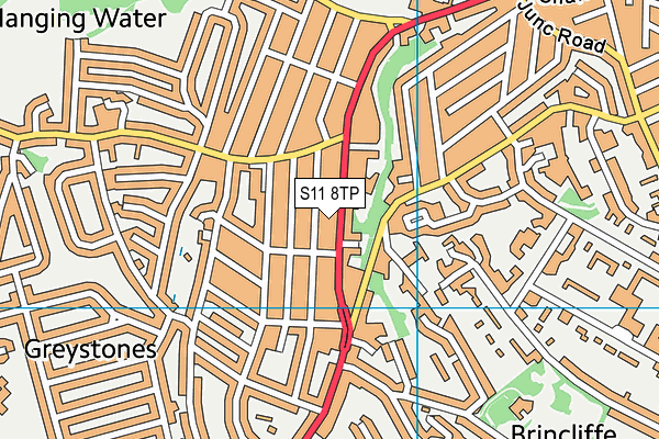 S11 8TP map - OS VectorMap District (Ordnance Survey) S11 8TP map - OS VectorMap District (Ordnance Survey)