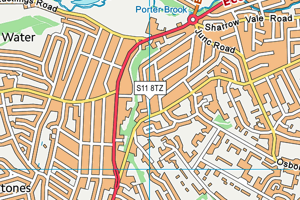S11 8TZ map - OS VectorMap District (Ordnance Survey) S11 8TZ map - OS VectorMap District (Ordnance Survey)