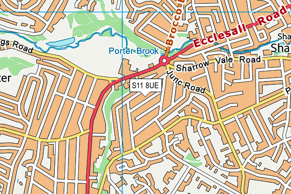 S11 8UE map - OS VectorMap District (Ordnance Survey) S11 8UE map - OS VectorMap District (Ordnance Survey)