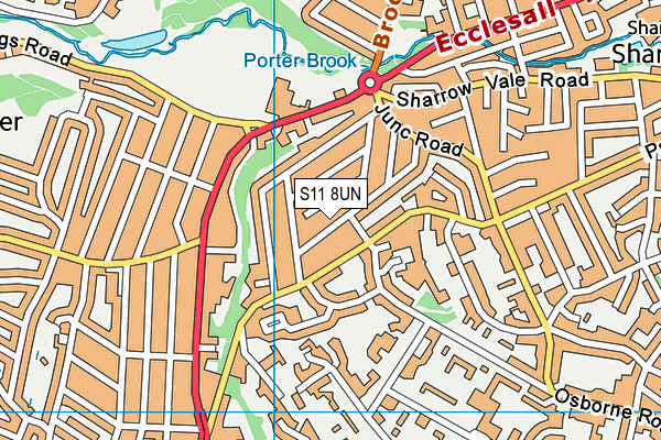 S11 8UN map - OS VectorMap District (Ordnance Survey) S11 8UN map - OS VectorMap District (Ordnance Survey)