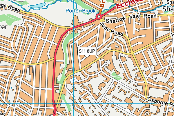 S11 8UP map - OS VectorMap District (Ordnance Survey) S11 8UP map - OS VectorMap District (Ordnance Survey)