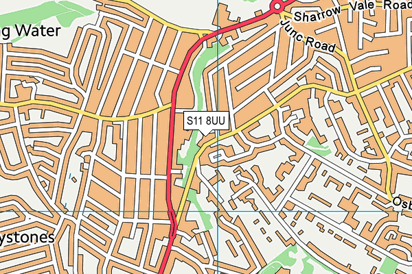 S11 8UU map - OS VectorMap District (Ordnance Survey) S11 8UU map - OS VectorMap District (Ordnance Survey)