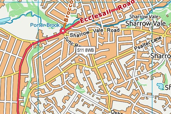 S11 8WB map - OS VectorMap District (Ordnance Survey) S11 8WB map - OS VectorMap District (Ordnance Survey)
