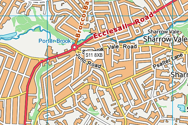 S11 8XB map - OS VectorMap District (Ordnance Survey) S11 8XB map - OS VectorMap District (Ordnance Survey)
