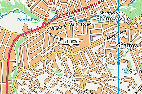 S11 8XG map - OS VectorMap District (Ordnance Survey) S11 8XG map - OS VectorMap District (Ordnance Survey)