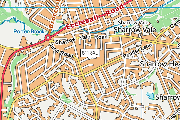 S11 8XL map - OS VectorMap District (Ordnance Survey) S11 8XL map - OS VectorMap District (Ordnance Survey)