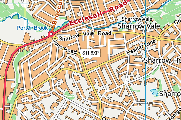 S11 8XP map - OS VectorMap District (Ordnance Survey) S11 8XP map - OS VectorMap District (Ordnance Survey)