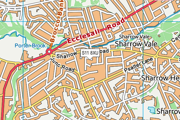 S11 8XU map - OS VectorMap District (Ordnance Survey) S11 8XU map - OS VectorMap District (Ordnance Survey)