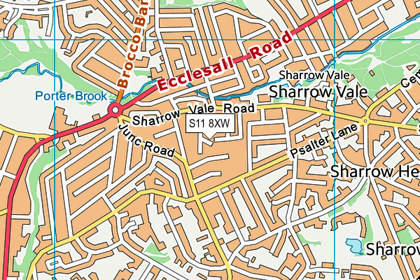 S11 8XW map - OS VectorMap District (Ordnance Survey) S11 8XW map - OS VectorMap District (Ordnance Survey)