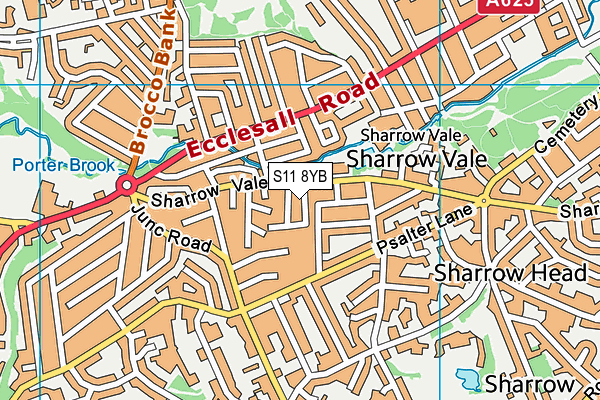 S11 8YB map - OS VectorMap District (Ordnance Survey) S11 8YB map - OS VectorMap District (Ordnance Survey)