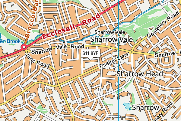 S11 8YF map - OS VectorMap District (Ordnance Survey) S11 8YF map - OS VectorMap District (Ordnance Survey)