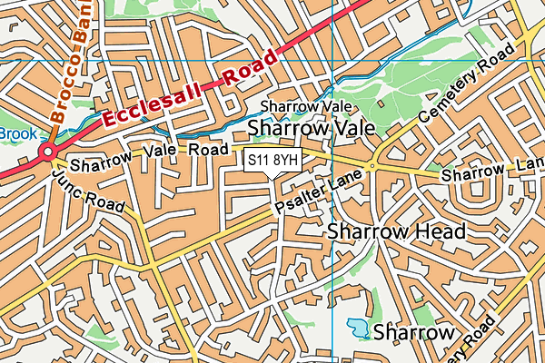 S11 8YH map - OS VectorMap District (Ordnance Survey) S11 8YH map - OS VectorMap District (Ordnance Survey)