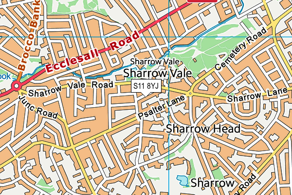S11 8YJ map - OS VectorMap District (Ordnance Survey) S11 8YJ map - OS VectorMap District (Ordnance Survey)