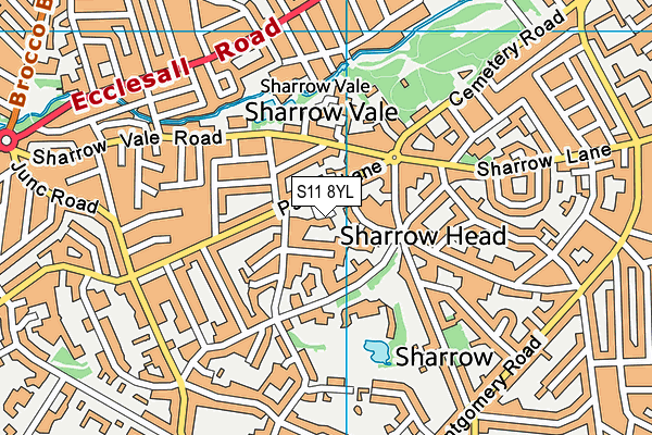 S11 8YL map - OS VectorMap District (Ordnance Survey) S11 8YL map - OS VectorMap District (Ordnance Survey)