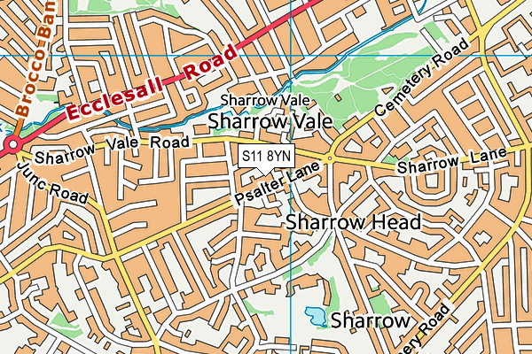 S11 8YN map - OS VectorMap District (Ordnance Survey) S11 8YN map - OS VectorMap District (Ordnance Survey)