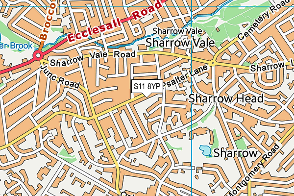 S11 8YP map - OS VectorMap District (Ordnance Survey) S11 8YP map - OS VectorMap District (Ordnance Survey)