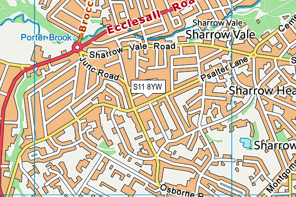 S11 8YW map - OS VectorMap District (Ordnance Survey) S11 8YW map - OS VectorMap District (Ordnance Survey)