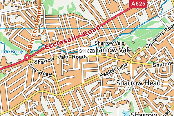 S11 8ZB map - OS VectorMap District (Ordnance Survey) S11 8ZB map - OS VectorMap District (Ordnance Survey)