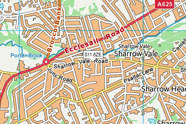 S11 8ZE map - OS VectorMap District (Ordnance Survey) S11 8ZE map - OS VectorMap District (Ordnance Survey)