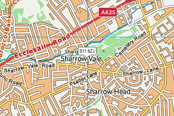 S11 8ZJ map - OS VectorMap District (Ordnance Survey) S11 8ZJ map - OS VectorMap District (Ordnance Survey)
