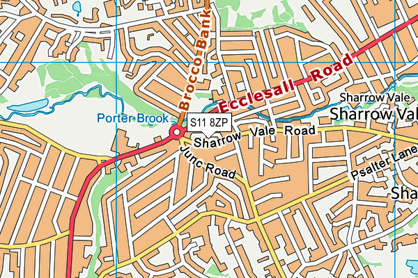 S11 8ZP map - OS VectorMap District (Ordnance Survey) S11 8ZP map - OS VectorMap District (Ordnance Survey)