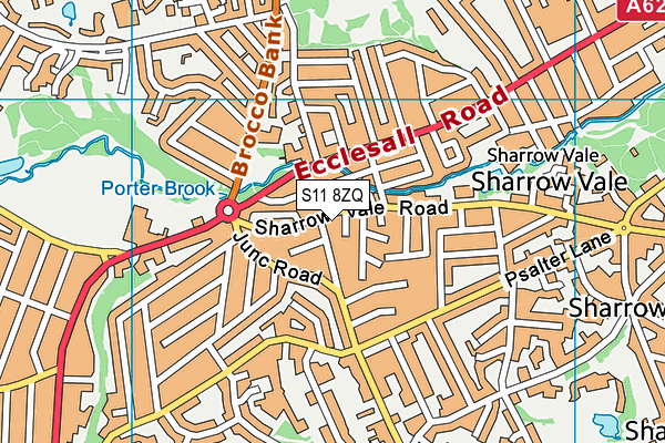 S11 8ZQ map - OS VectorMap District (Ordnance Survey) S11 8ZQ map - OS VectorMap District (Ordnance Survey)