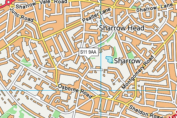 S11 9AA map - OS VectorMap District (Ordnance Survey) S11 9AA map - OS VectorMap District (Ordnance Survey)