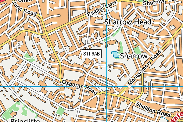 S11 9AB map - OS VectorMap District (Ordnance Survey) S11 9AB map - OS VectorMap District (Ordnance Survey)