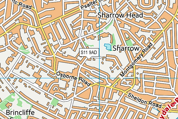 S11 9AD map - OS VectorMap District (Ordnance Survey) S11 9AD map - OS VectorMap District (Ordnance Survey)