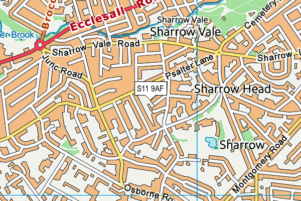S11 9AF map - OS VectorMap District (Ordnance Survey) S11 9AF map - OS VectorMap District (Ordnance Survey)