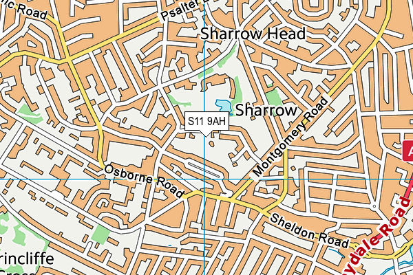 S11 9AH map - OS VectorMap District (Ordnance Survey) S11 9AH map - OS VectorMap District (Ordnance Survey)