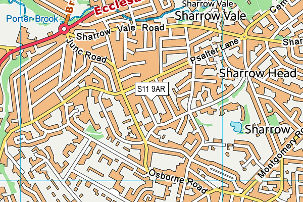 S11 9AR map - OS VectorMap District (Ordnance Survey) S11 9AR map - OS VectorMap District (Ordnance Survey)