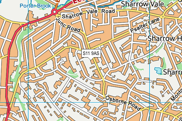 S11 9AS map - OS VectorMap District (Ordnance Survey) S11 9AS map - OS VectorMap District (Ordnance Survey)