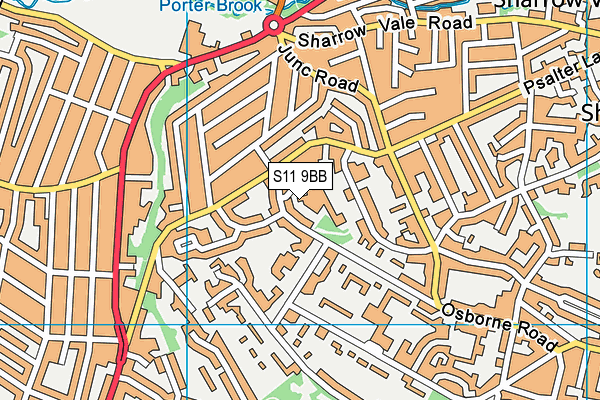 S11 9BB map - OS VectorMap District (Ordnance Survey) S11 9BB map - OS VectorMap District (Ordnance Survey)