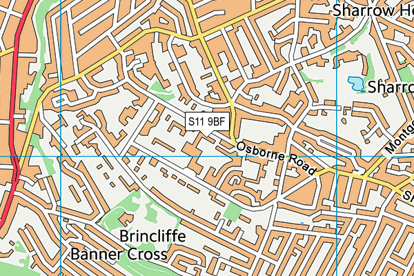 S11 9BF map - OS VectorMap District (Ordnance Survey) S11 9BF map - OS VectorMap District (Ordnance Survey)