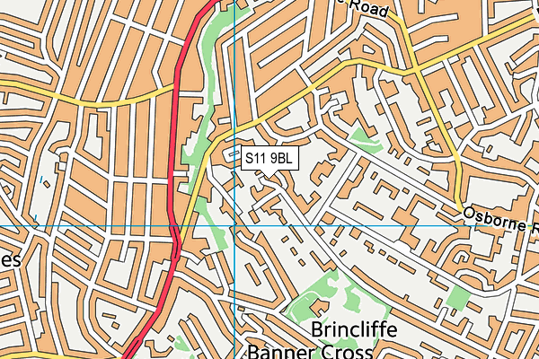 S11 9BL map - OS VectorMap District (Ordnance Survey) S11 9BL map - OS VectorMap District (Ordnance Survey)