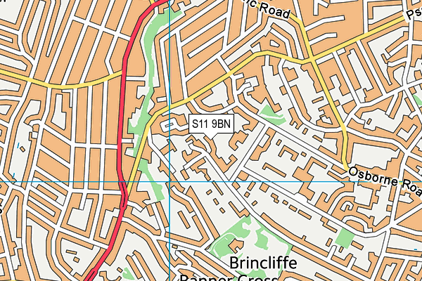 S11 9BN map - OS VectorMap District (Ordnance Survey) S11 9BN map - OS VectorMap District (Ordnance Survey)