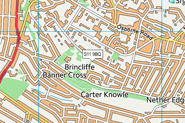 S11 9BQ map - OS VectorMap District (Ordnance Survey) S11 9BQ map - OS VectorMap District (Ordnance Survey)