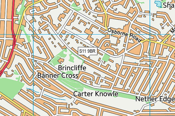 S11 9BR map - OS VectorMap District (Ordnance Survey) S11 9BR map - OS VectorMap District (Ordnance Survey)