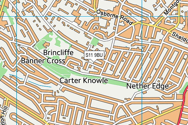 S11 9BU map - OS VectorMap District (Ordnance Survey) S11 9BU map - OS VectorMap District (Ordnance Survey)