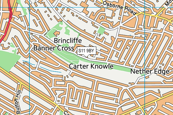 S11 9BY map - OS VectorMap District (Ordnance Survey) S11 9BY map - OS VectorMap District (Ordnance Survey)